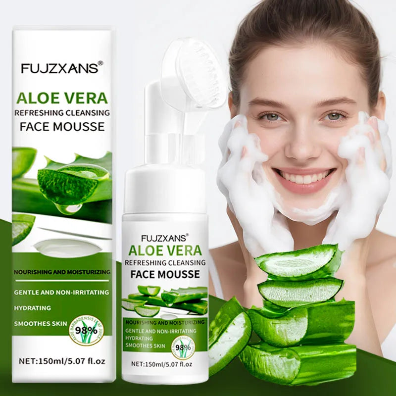 Aloe Vera Facial Cleanser – Hydrating Foam & Deep Pore Refresh Wash
