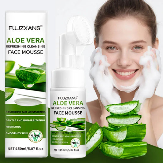 Aloe Vera Facial Cleanser – Hydrating Foam & Deep Pore Refresh Wash