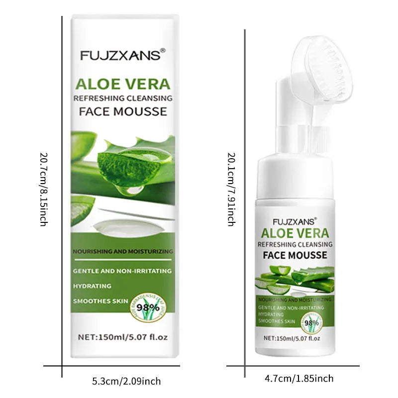 Aloe Vera Facial Cleanser – Hydrating Foam & Deep Pore Refresh Wash