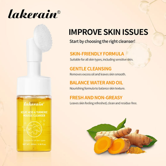 Turmeric Foaming Face Wash – Brightening Cleanser & Deep Pore Purifying Foam