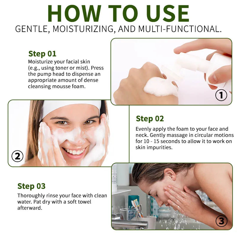 Aloe Vera Facial Cleanser – Hydrating Foam & Deep Pore Refresh Wash