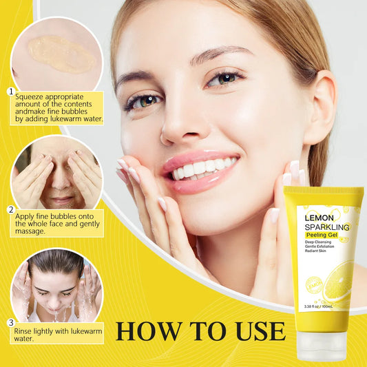 Lemon Exfoliating Face Wash – Brightening Gel Cleanser for Smooth, Clear Skin